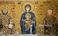 OBRA DE ARTE DA SEMANA: Mosaico da virgem e o menino com o imperador ...