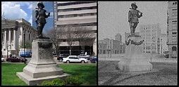 Photo-ops: Photo, Then and Now - Miles Morgan Statue in Court Square ...