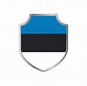 Bandera de Estonia con marco de escudo de metal 5065442 Vector en Vecteezy