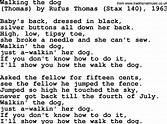 Bruce Springsteen song: Walking The Dog, lyrics