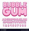 Bubble gum font Royalty Free Vector Image - VectorStock