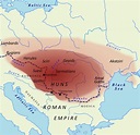 Location of Hunnic Empire | Early middle ages, Historical maps, Attila