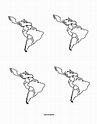 4 MAPAS DA AMÉRICA LATINA PARA COLORIR | Suporte Geográfico