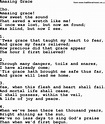 Amazing Grace Lyrics Printable Pdf - Printable Word Searches