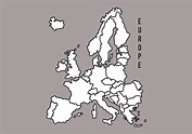 Black and White Europe Map - Download Free Vector Art, Stock Graphics ...