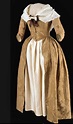 Gown, 1775-1780; Silk, Spitalfields, 1740; England, Silk damask, linen ...