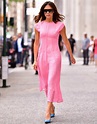 Victoria Beckham Pink Dress in NYC 2018 | POPSUGAR Fashion UK