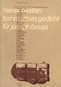 Tod im Leben, Gedicht für Joseph Beuys - Specific Object