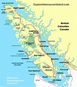 MAP VANCOUVER ISLAND British Columbia Canada | Vancouver island map ...