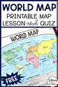 Printable World Map Worksheet and Quiz | Literacy In Focus | Map ...