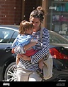 Amanda Peet and her daughter Frances Pen Benioff out and about in ...