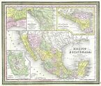 Vintage Map of Mexico - 1850 Drawing by CartographyAssociates