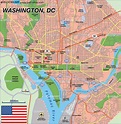 Map of Washington, DC (Capital in United States) | Welt-Atlas.de