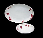 Spal Porcelanas Fall duo of oval platter and round serving bowl ...