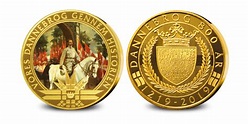 Jubilæumsmedalje belagt med 24 karat guld og Christian X ...