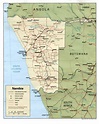Karte von Namibia - Detaillierte Karte von Namibia (Südliches Afrika ...
