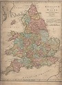Counties of England 1800's | Counties of england, Old maps, Map