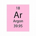 Argon symbol. Chemical element of the periodic table. Vector ...