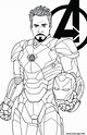 Coloriage avengers endgame iron man tony stark - JeColorie.com