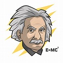 Premium Vector | Cartoon portrait of Albert Einstein Vector illustration