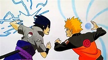 Drawing Naruto vs Sasuke (Final Battle) - Naruto vs Sasuke (Batalla ...