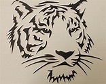 Plantilla de tigre | Plantillas | Stencil animal, Stencil plantillas ...
