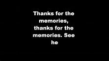 Fall out boy Thanks for the memories, lyrics in video - YouTube