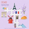 Crucigrama fácil 'Viaje a Francia', para niños en la escuela primaria y ...