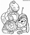 Dibujos Sin Colorear: Dibujos de Personajes de Toy Story para Colorear