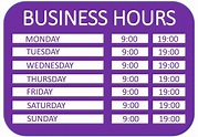 Business Hours A4 template | Templates at allbusinesstemplates.com