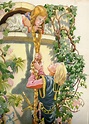 Illustration from the Brothers Grimm tale, Rapunzel, by Feodor ...