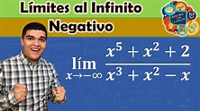 Cómo calcular límites cuando x tiende a infinito negativo - YouTube