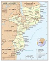 Large detailed political and administrative map of Mozambique with ...