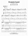 Wonderful Tonight sheet music by Eric Clapton (Easy Guitar Tab – 30070)