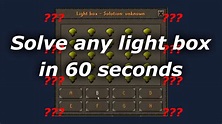 Solve light box puzzles in under a minute - Master clue tutorial OSRS ...