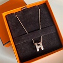 Hermes pop h Necklace 灰色玫瑰金 頸鏈, 名牌, 袋 & 銀包 - Carousell