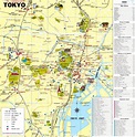 Karte von Tokio touristisch: Sehenswürdigkeiten und Denkmäler von Tokio