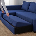 FRIHETEN Corner sofa-bed with storage - Skiftebo blue - IKEA