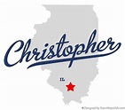 Map of Christopher, IL, Illinois