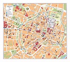 Mapa turístico detallada del centro de la ciudad de Múnich | Múnich ...