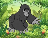 Dibujo de Gorila de montaña pintado por en Dibujos.net el día 12-09-15 ...