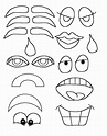 Printable Parts Of The Face Cut And Paste