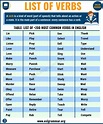 List of Verbs | 2500+ English Verbs for ESL Learners - ESL Grammar