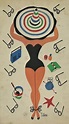 Artwork for a beach towel design by Thornton Hee, 1950s. | Vintage ...