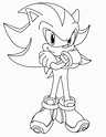 Shadow Sonic The Hedgehog Coloring Pages