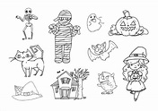 Dibujo para imprimir y colorear de Dibujos de Halloween para colorear