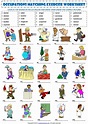 Jobs occupations professions vocabulary matching exercise worksheet