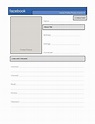 Simple Facebook Profile Template - Great for introduction classes ...