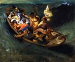 Eugène Delacroix, paintings Christ on the Sea of Galilee 1840-1845 ...