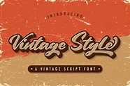 Vintage Style - Bold Script Font – Free Fonts, Script & Handwritten ...